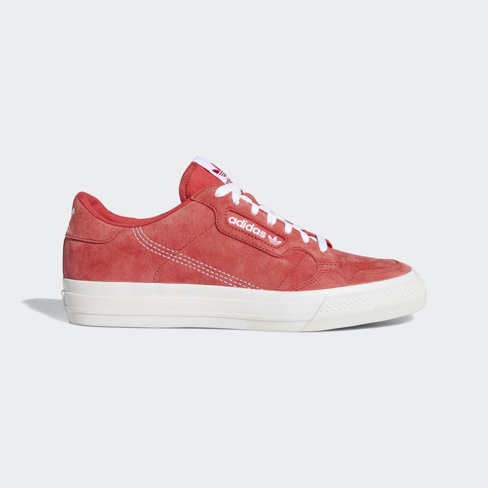 Adidas Men's Continental Vulc Originals Shoes Red/White Ireland EF6001